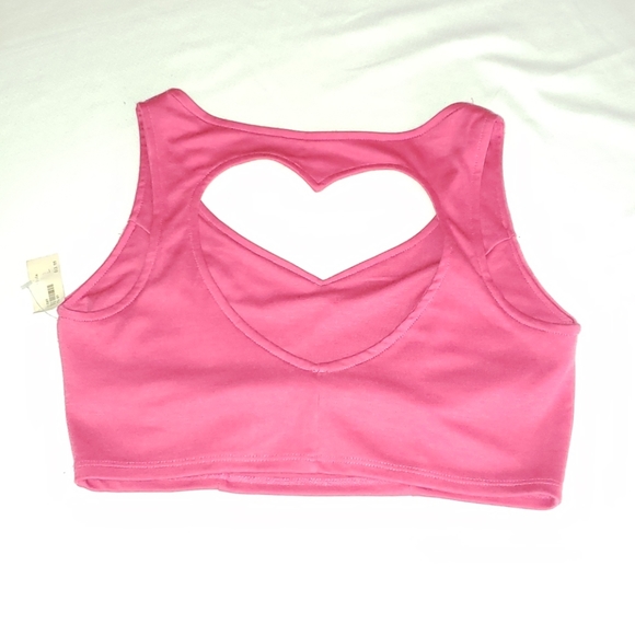 ❤3/10❤Pink crop top heart back - Picture 2 of 5